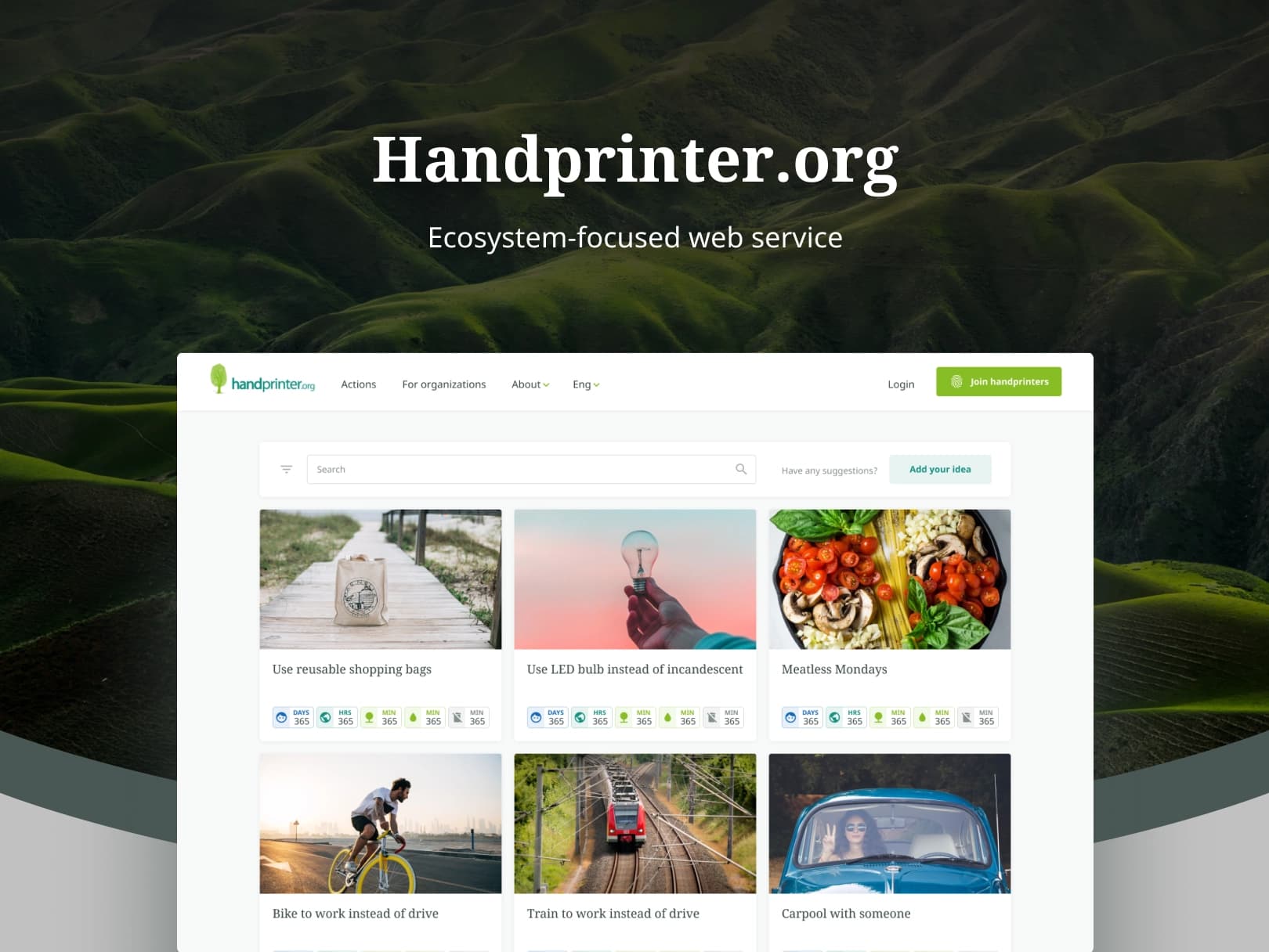 Handprinter cover