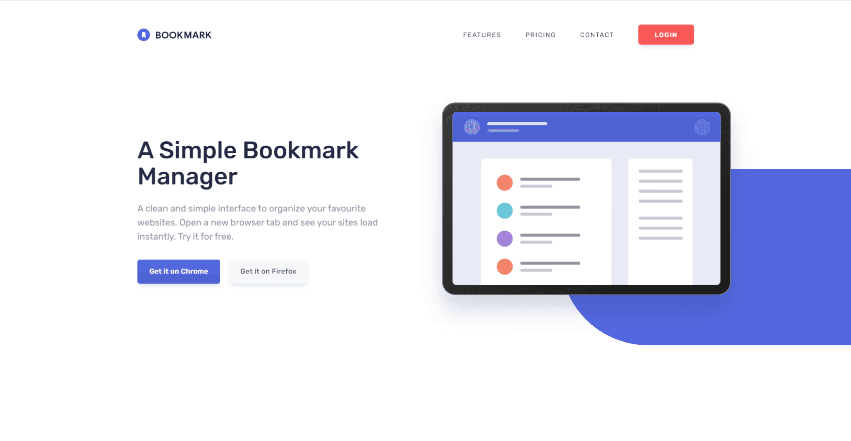 Bookmark Landing Page cover